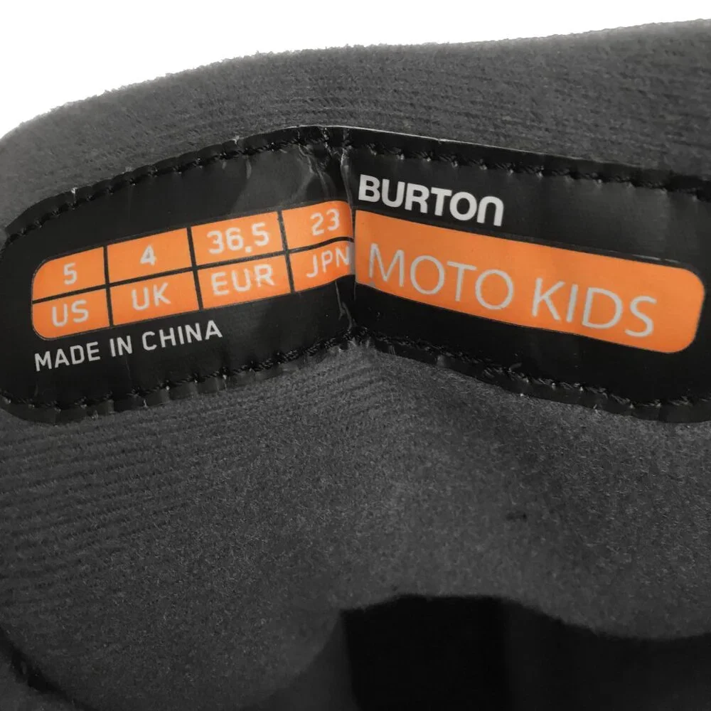 Brand New Burton Kids Moto Snowboard Boots!  5  Gray  Traditional Lace Up
